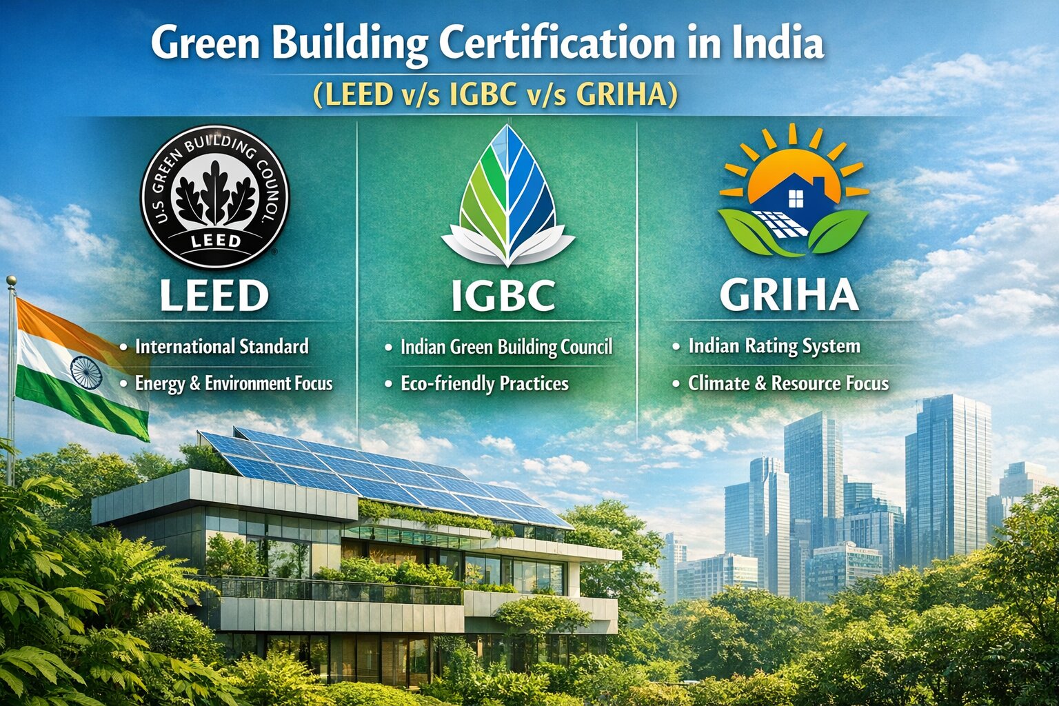 Green Building Certification in India (LEED v/s IGBC v/s GRIHA)